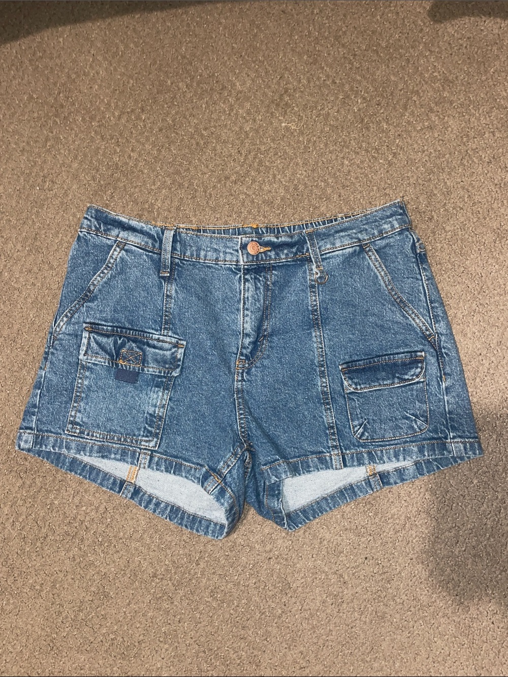 Women’s Blue Denim Cargo Shorts